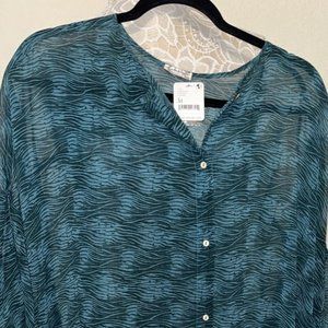 NWT Free People More Chill Sleep Shirt Deep Sea Combo